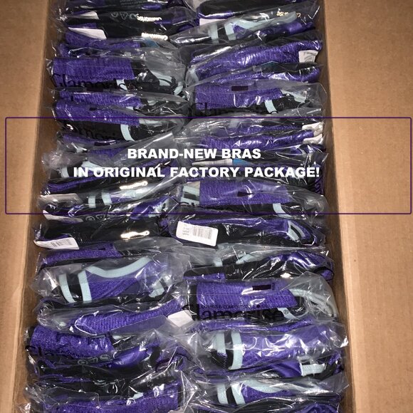 Glamorise SPORT Bra 42D (DOUBLE-LAYER) Wicking (ADJUSTABLE-SUPPORT) Purple NEW - Picture 9 of 13